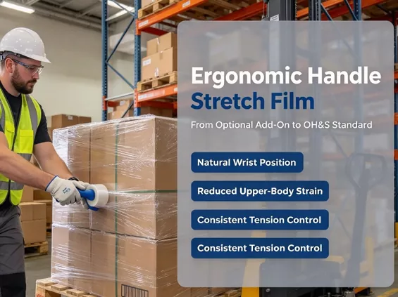Stretchfolie mit ergonomischem Griff: Optionale Ergänzung – oder der neue Arbeitsschutzstandard für den Lagerbetrieb?