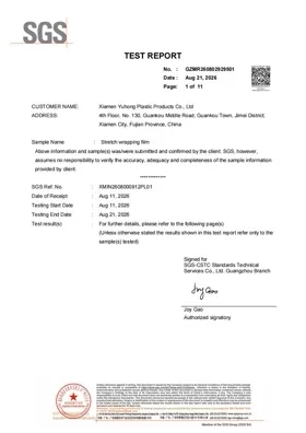 Yuhong SGS test report page 3